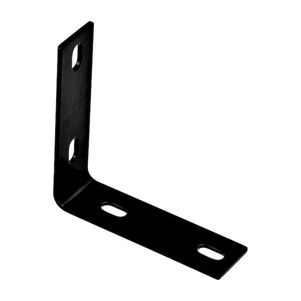 National Hardware 5.1 in. H X 1.5 in. W X 0.125 in. D Black Carbon Steel Inside/Outside Corner Brace N351-464 - main